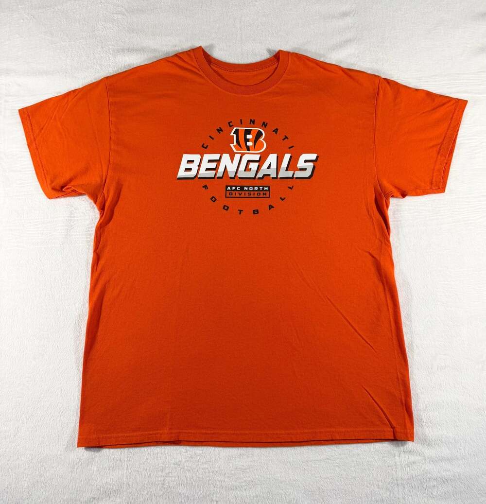 NFL Team Apparel Cincinnati Bengals AFC North Division T-Shirt Orange XL